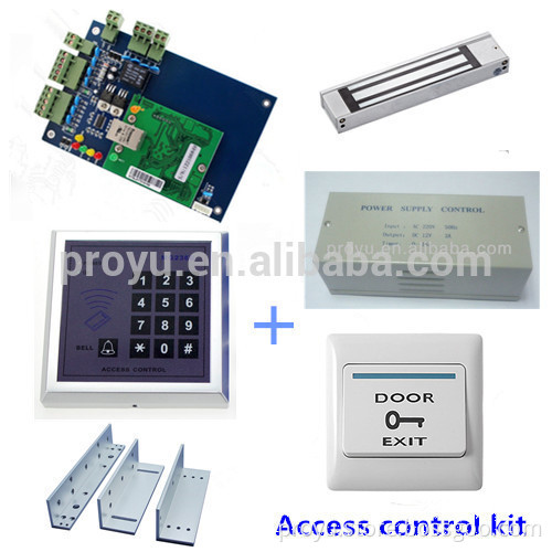 Full Access control Kit Door controller EM lock door Exit Power supply Keyfobs
